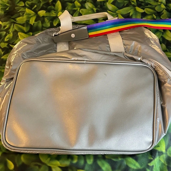 MADDEN Girl🌈Silver Parachute Overnighter Bag, Preowned, Hard to find! - Picture 14 of 16